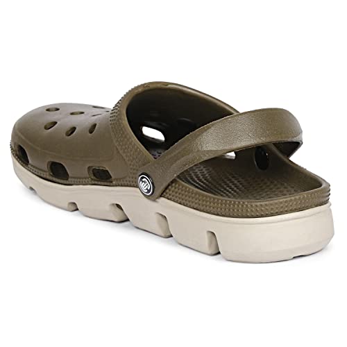 Image of MOZAFIA Leo Mens ANOTAMICAL Cupping Sole | Adjustable Back Strap Sandal to Slider | Ultra Light and Highly Flexible EVA Sandals | Clogs for Casual WEAR|Beige