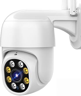 SXBCyan 4K 8MP Wifi IP Camera Outdoor Wireless Security PTZ Camera 5MP HD AI Tracking Video Surveillance CCTV Camera H.265 P2P ICsee APP (Sensor Size : 1080P NO Card)