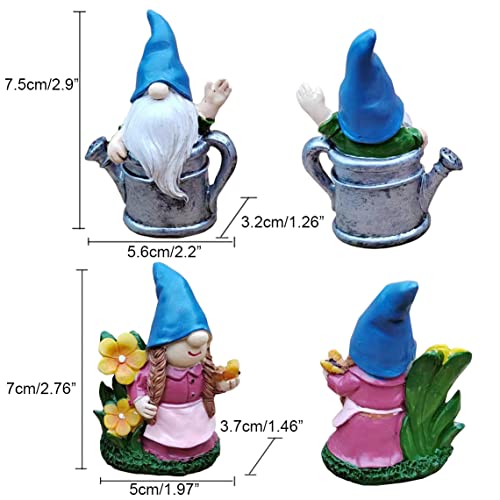 Bezalel Fairy Garden Accessories - Resin Waterproof Durable Miniature Figurines Mini Gnomes Miniature Gnome Figurines Fairy Garden Gnomes For Terrarium Bonsai Plant Pot Lawn - Fairy Garden Miniatures #TOP6