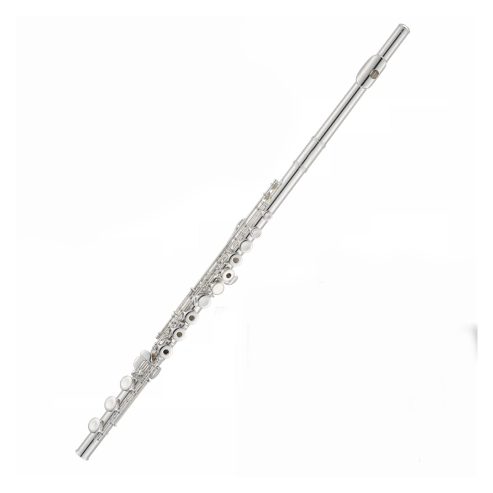 Flûte Flûte en C Standard Plaquée Argent pour Examen Professionnel Adulte Débutant (Color : 17 Open Silver Plated)