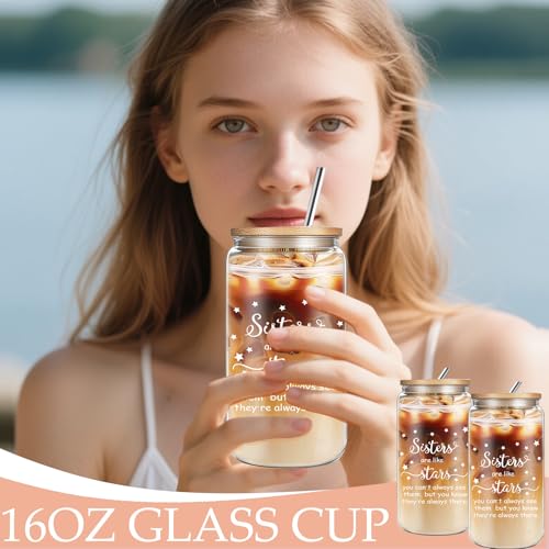 50% Off Sister Birthday Gift Set with Glass Cup & Crochet Cat