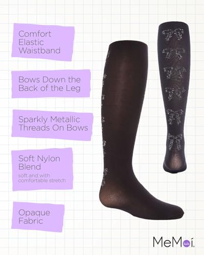MeMoi Bows in the Back Opaque Girls Tights3