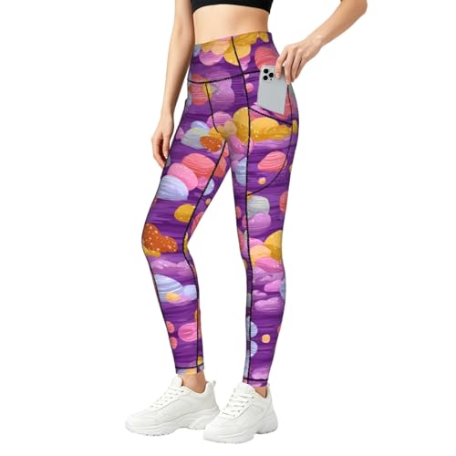 Leggings de yoga con bolsillo para mujer cintura alta antimovimiento mallas suaves de gimnasio