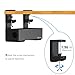 Hiree Under Desk Cable Management Tray with 6 AC Power Outlet and Clamp Mount, No Drill Cord Storage Organizers for Wire Management, Standing Desk , Computer Desk Accessories for Office & Home（Black）