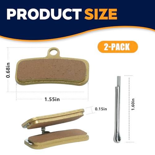 Image of 2-Pack Front and Rear Disc Brake Pads Replacement for Surron Light Bee X /S, Segway X160 X260, Talaria Sting R MX3 MX4 Electric Dirt Bike Parts