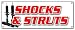 SHOCKS AND STRUTS BANNER SIGN car brakes auto repair