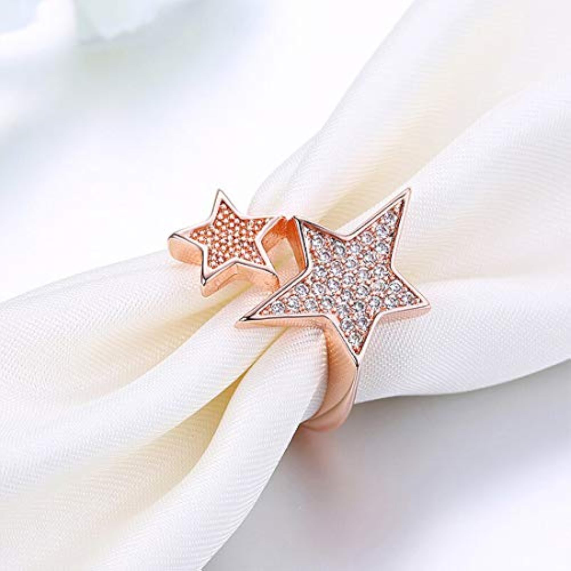 Delicate Star AD Adjustable Ring For Women
