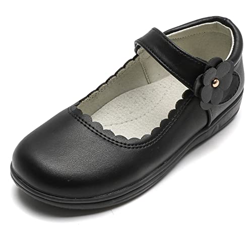 DADAWEN Girls Mary Jane Flats School Uniform Shoes Strap Dress Shoes (Toddler/Little Kid/Big Kid)