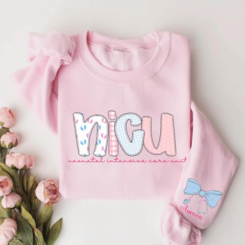 Custom NICU Nurse Sweatshirt, NICU Nurse Appreciation, Baby Nursing Shirt, Neonatal Nurses Clothing, Nursing School Student Crewneck Sweater, Nurses Appreciation Gift ds23