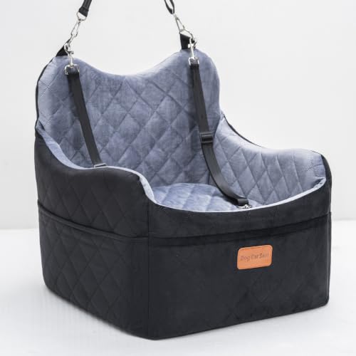 Elevated Dog Car Seat with Safety Leash