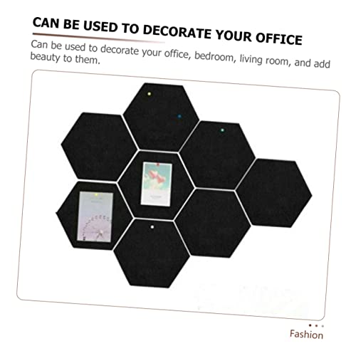 Kisangel 12 piezas Paneles acústicos hexagonales autoadhesivos de fieltro de tamaño medio para reducción de ruido y decoración de pared para hogar, oficina, gimnasio y estudio miniatura 5