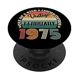 49 anni vintage febbraio 1975 49 ° compleanno retro popsockets popgrip intercambiabile