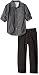 Calvin Klein Boys' Shirt and Black Twill Pant Set