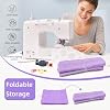 ALSLEA Sewing Machine Dust Cover with 4 Storage Pockets Foldable Sewing Machine Protective Cover Compatible with Brother, Singer Sewing Machine (Purple)