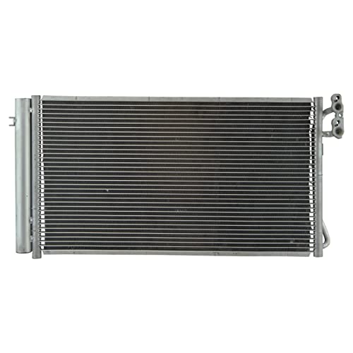 Image of TRQ AC Condenser A/C Air Conditioning with Receiver Drier for BMW 3 Series