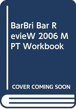 BarBri Bar RevieW 2006 MPT Workbook: Peter Jan Honigsberg ...