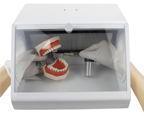 GEHPYYDS - GEHPYYDS Boîte à poussière de Laboratoire Dentaire, Protecteur de sablage, collecteur de poussière, extracteur de poussière sous Vide avec LED et Dispositif de Filtre, pour Le sablage, Le rodage