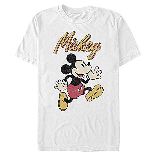 T-shirt Mickey Vintage Disney pour homme en coton premium coupe droite