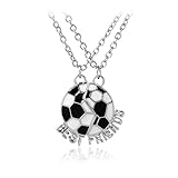 RFTWXHPN Best Friend BFF Gifts Necklace for 2 Matching Friendship Necklaces for 2 Best Friends Soccer Necklace for BFF Best Friend Football Gift Necklaces for Bestie