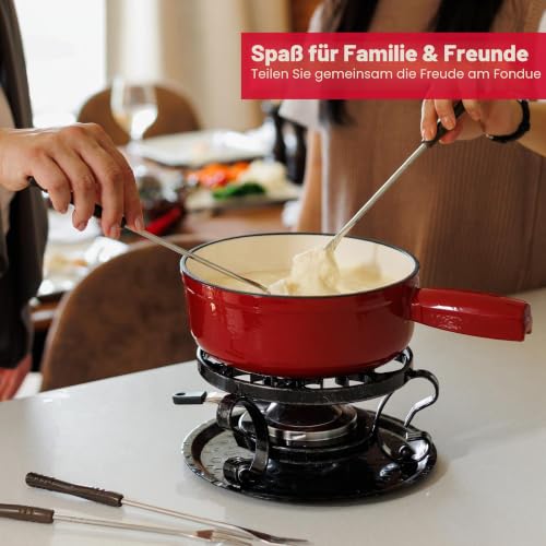 Foto von Swissmar Lugano Fondue Set 9-teiliges für 4 Personen, Gusseisen/Edelstahl