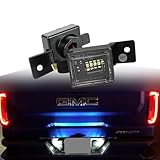 Full LED License Plate Light Assembly Compatible with GMC Sierra 1500 2500HD 2015-2022 Colorado Canyon Pickup Truck, Chevy Silverado 2014 2015 2017 2019 2020 2021 2022 2023, White 6000K, Pack of 2