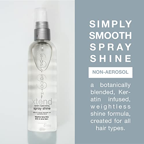 Simply Smooth Spray Shine Weightless Finishing Spray For Brilliant Shine Enhance Color & Highlights Eliminate Frizz, Control Humidity, Provide Heat Protection & Create Soft & Smooth Hair 4 Oz. #TOP1