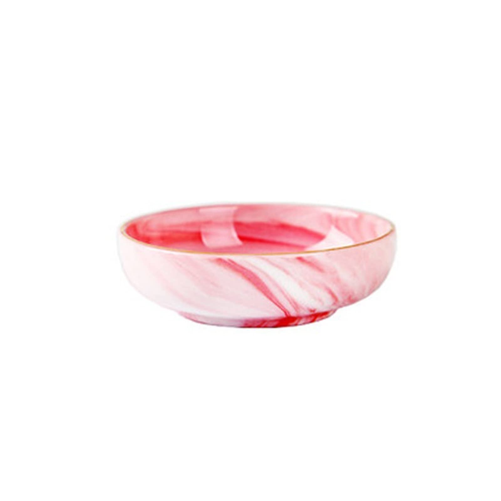 XYIANG Dipping Dish Dip Bowls Snack Bowl Ceramic Sauce Plate Marble Pattern Round Fruit Seasoning Bean Vinegar Ketchup Soy Sauce Bowl Pigment Plate Tableware Appetizer Plate Seasoning Dish (D 2 pcs)