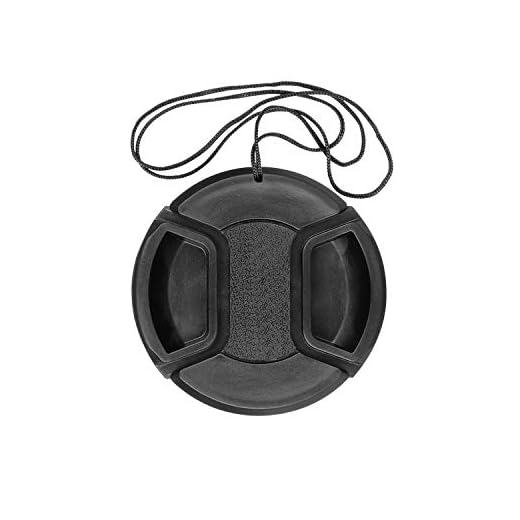 ChromLives Camera 52mm Lens Cap Center Pinch with Lens Cap Leash Hole Bundle Compatible with DSLR Cameras Nikon Sony Canon & Other DSLR Cameras UV Lens (52mm)