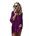NFASHIONSO Women's Fashion Swimwear Crochet Tunic Cover up/Beach Dres,Purple2