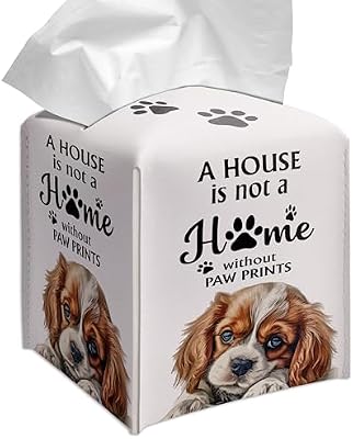 Cavalier King Dog Decorative Cube Tissue Box Cover