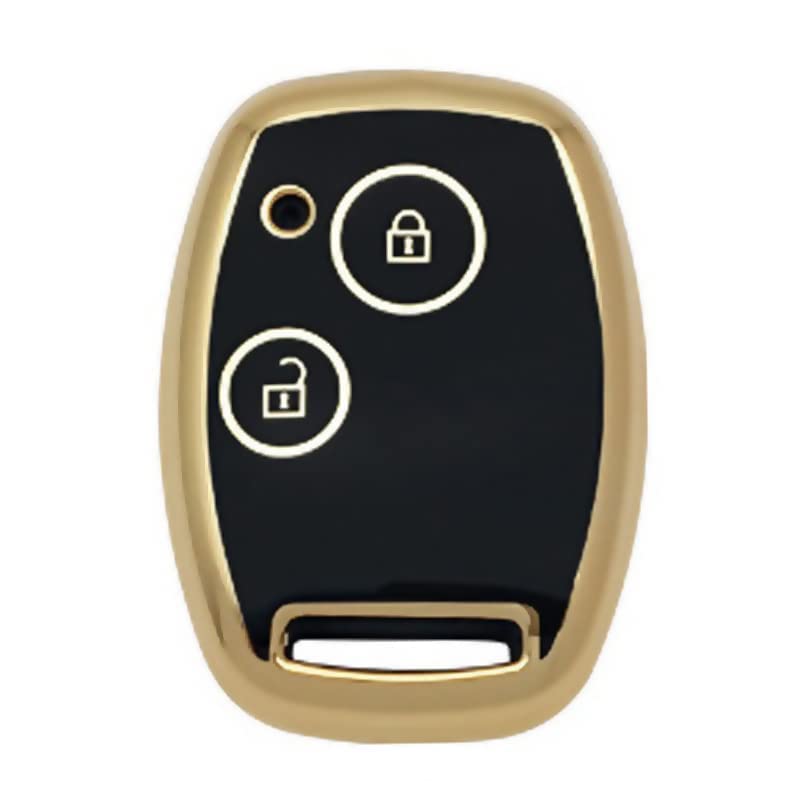 CLOUDSALE TPU Key Cover for Compatible with City, Civic, Jazz, Brio, Amaze 2 Button Remote Key (Black)