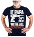 If PAPA Can't Fix It We're All Screwed Gift For Grandpa / Dad / Dad T-Shirt X-Large Navy