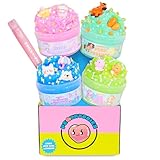 Peachybbies Slime Peachy’s Pets 4-Pack Mini-Bundle, BB Dino, Kitty Slumber Party, Pony Pasture, Raining Cats and Dogs, Includes Slime Activator, Sensory Toys for Kids, Made in USA