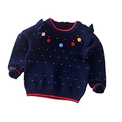 Girls Sweater Autumn Winter Baby Sweaters Children Pullover Colored Balls Toddler Jumper Top Kids Clothes