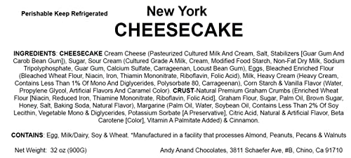 Andy Anand New York Style Cheesecake 9\", Birthday Valentine (2 lbs)