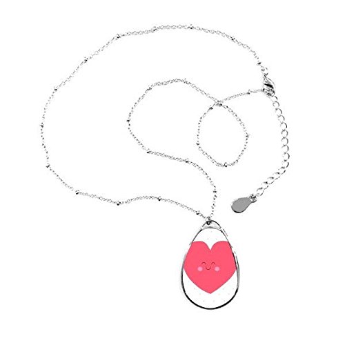 Rose Saint Valentin pendentif forme coeur avec taches pour femme