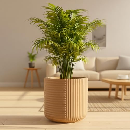 Image of Eha Earth Friendly Elanza Big Planters for Home Decor | 15 inch, Pack of 1 | Plant Pot Made with Rice Husk | UV Protected Pot for Plant | Pots & Planters Big Size | Dune