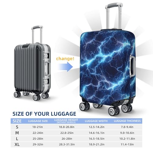 Texture Of Glowing Electric Elastic Travel Luggage Covers Dustproof Scratch-Resistant Suitcase Protector Fit 22-24 Inch4