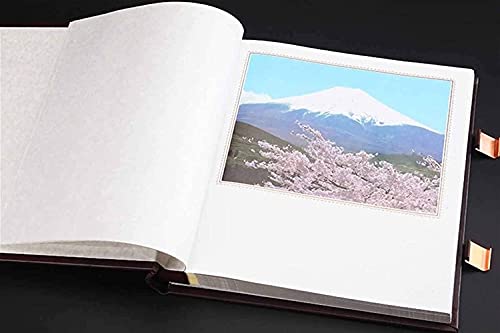 KMDJ Leder Retro traditionelle Fotoalbum Große Kapazität kann längere Aufkleber sparen Retro braun Retro rot (Color… – Bild 8