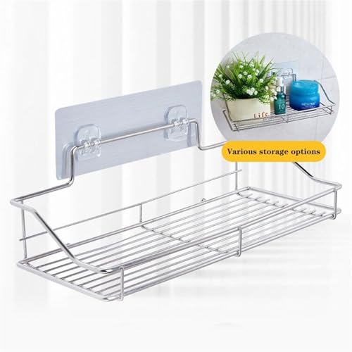 Estantes de baño de acero inoxidable rectangular sin taladro para ducha 5