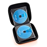LIOVODE DVD Case, 48 Capacity EVA CD Case Holder Storage Organizer Portable Protective DVD Disc Wallet Holder for Car (48 Capacity, Orange48) - Image 4
