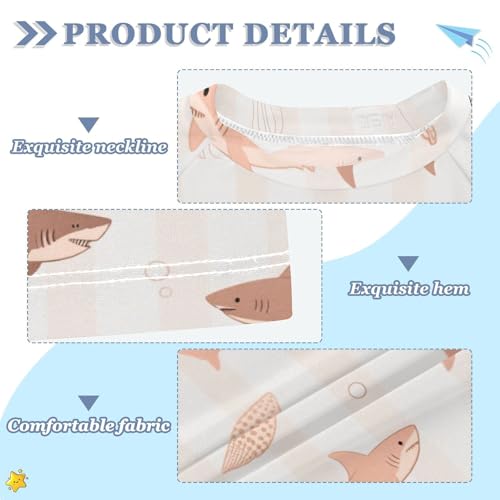 Ocean Animal Fish Shark Pink Stripe Short Sleeve Kids Bathing Suit Rashguard Swimsuit for Girls Rash Guard Swimsuit for 3-12 Years ropa de bano para ninas3