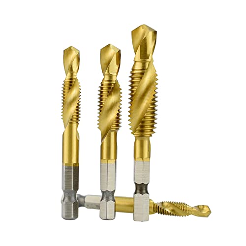 Forets tarauds filetés HSS M3-M12 embouts taraudeurs de bois à queue hexagonale 1/4 pouce - 4
