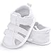 IMJONO Bébé Chaussures, Été Décontractée Chaussettes à Lacets Douces pour Filles garnies Sandales de Plage (9-12 Mois, Blanc)