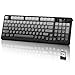 LexonElec M96 Wireless Keyboard, Low Profile Quiet Typing Membrane Gaming Keyboard with Smart Display & Knob, RGB Backlit, USB C Rechargeable, 94 Keys PBT Keycap for Windows PC,Mac,Linux-Moonlit Night
