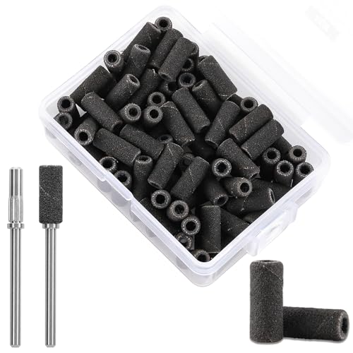 C12rtive 100PCS Nail Drill Bits Sanding Bands for Nail Drill – #80 Coarse Grit Small Sanding Bands for Acrylic & Gel Nails, Manicure & Pedicure