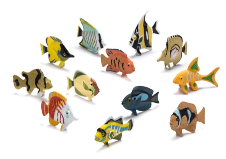 Image of Small Kids Sea & Wild Animal Toys Sets for Fun, Educational, Spark Imagination and Learning (Multi Choice Sets) (COLOURFULL Fishes) 12pcs