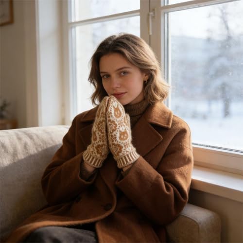 Manoplas para mujer térmicas contra el frío extremo en guantes de invierno 3