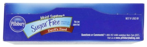 Pillsbury Moist Supreme Sugar Free Devil's Food Cake Mix, 16 Ounces (Pack of 6)