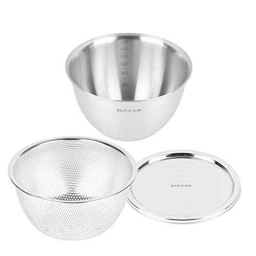パール金属 ステンレス ザル20cm サテンボール20cm ボールカバー20cm 3点セット CooFooGoo AZ-5541 シルバー